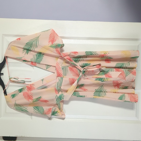 Tropical Leaf Print Dress - Picture 2 of 4